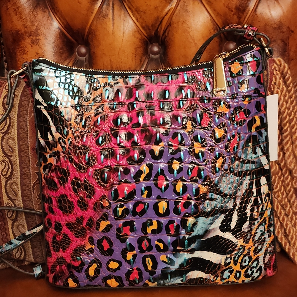 Bright/Colorful Brahmin Katie Stampede Melbourne Crossbody.  NWT - Picture 2 of 3